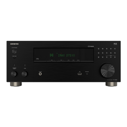 Onkyo TX-RZ30 AV receiver in black, front panel view
