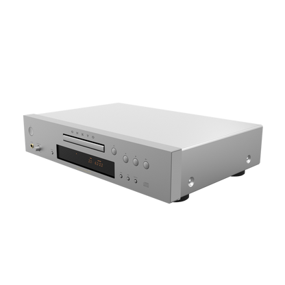 Onkyo Icon C-30 CD player in silver, front angled right view