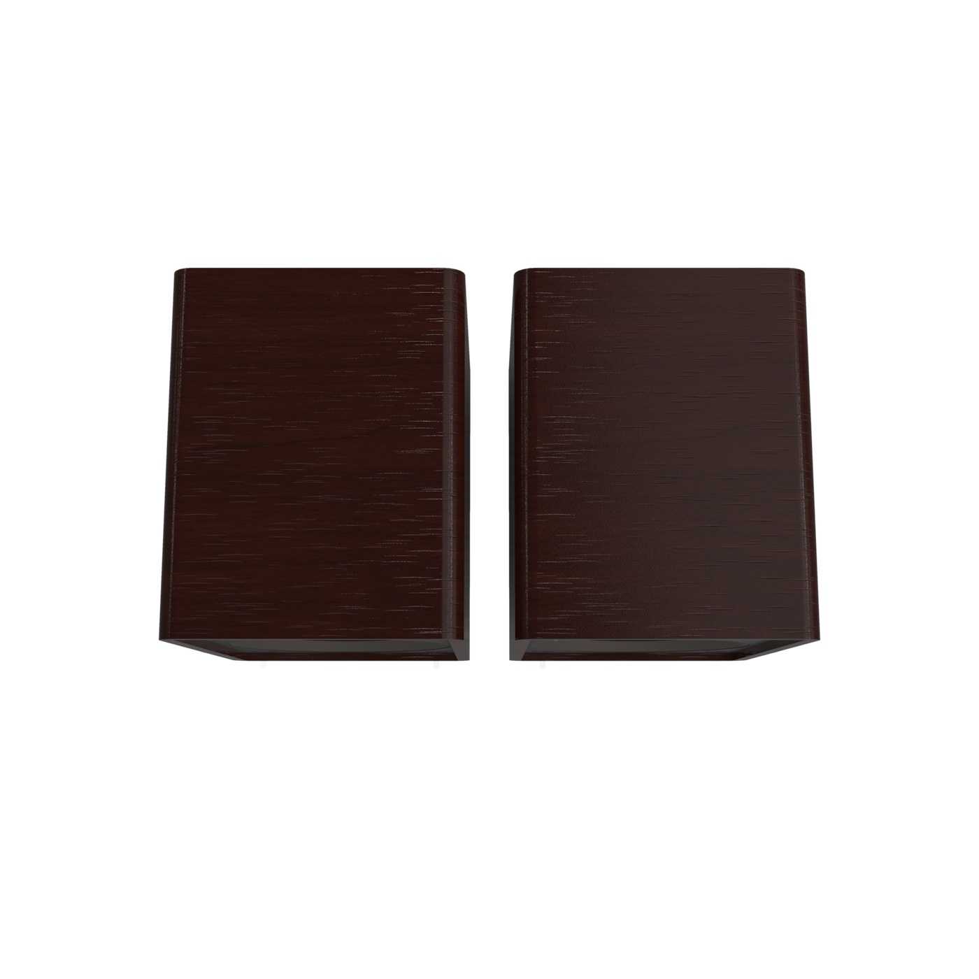 Onkyo GX-10DB 80th Anniversary powered monitor in Bordeaux walnut, top-down view