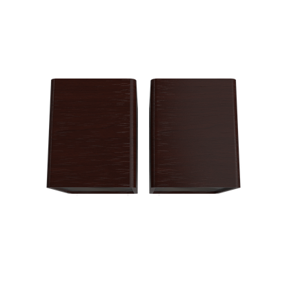 Onkyo GX-10DB 80th Anniversary powered monitor in Bordeaux walnut, top-down view