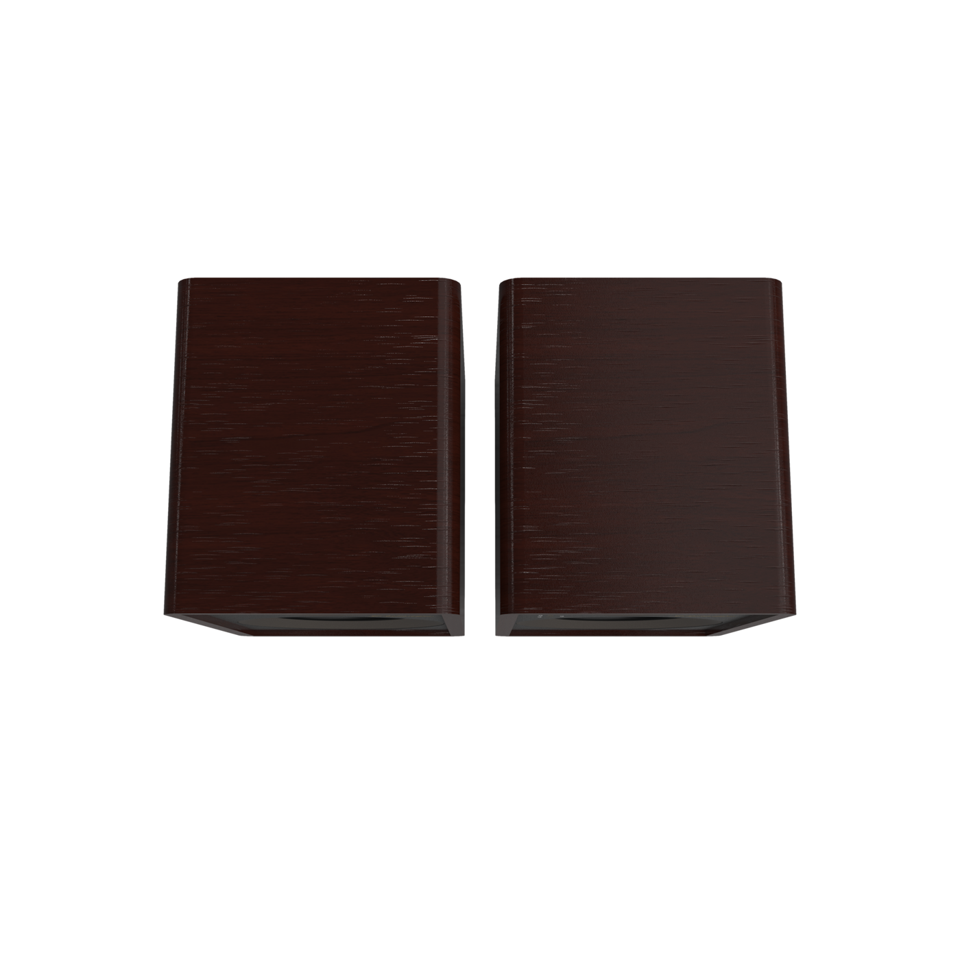 Onkyo GX-30ARC 80th Anniversary powered monitor in Bordeaux walnut, top-down view