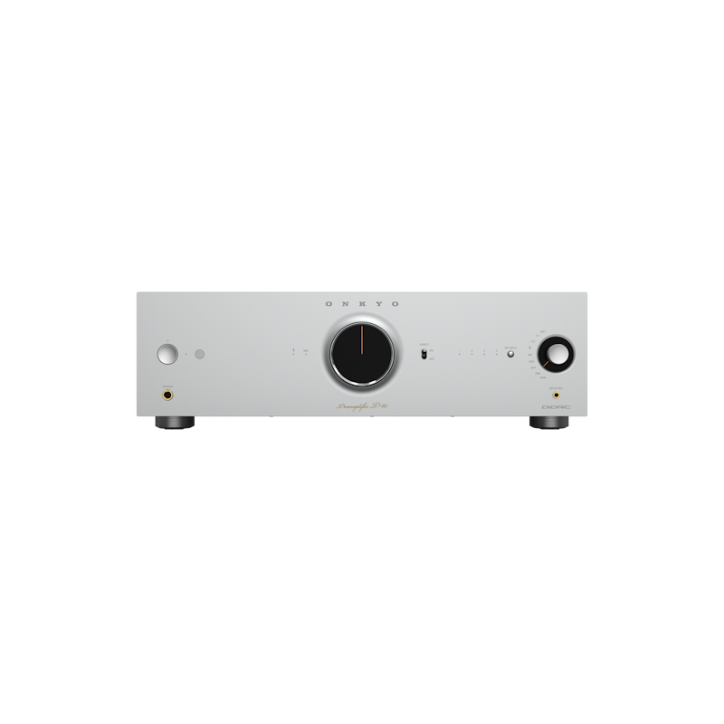 Onkyo P-80 in silver, straight-on front panel view