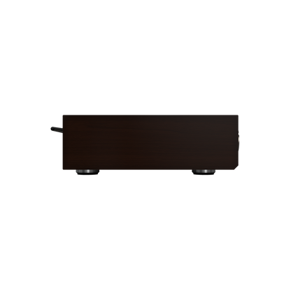 Onkyo Muse Y-50 80th Anniversary, right side with Bordeaux walnut panel