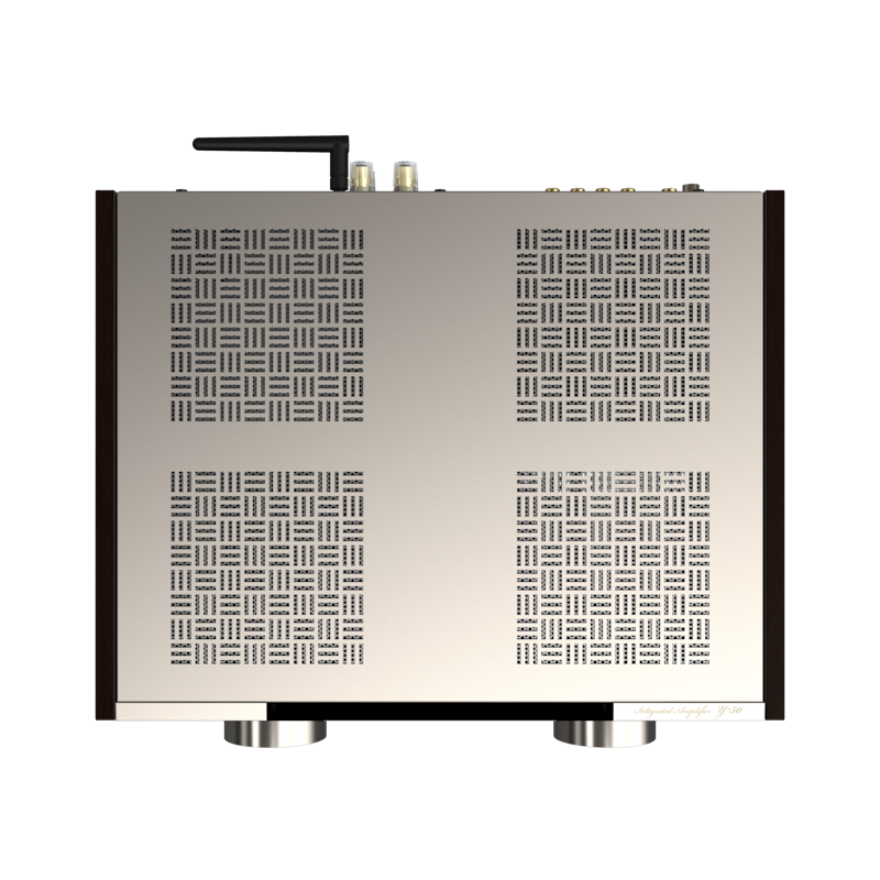Onkyo Muse Y-50 80th Anniversary, top view with San Kuzushi ventilated plate