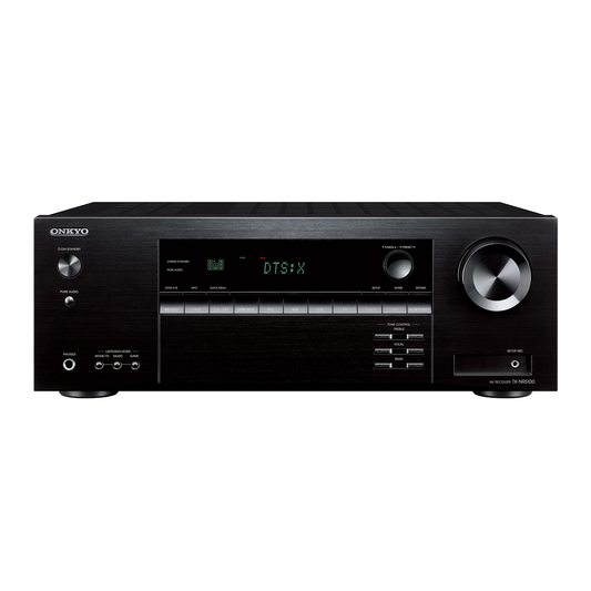 Onkyo TX-NR5100 AV receiver in black, front panel view
