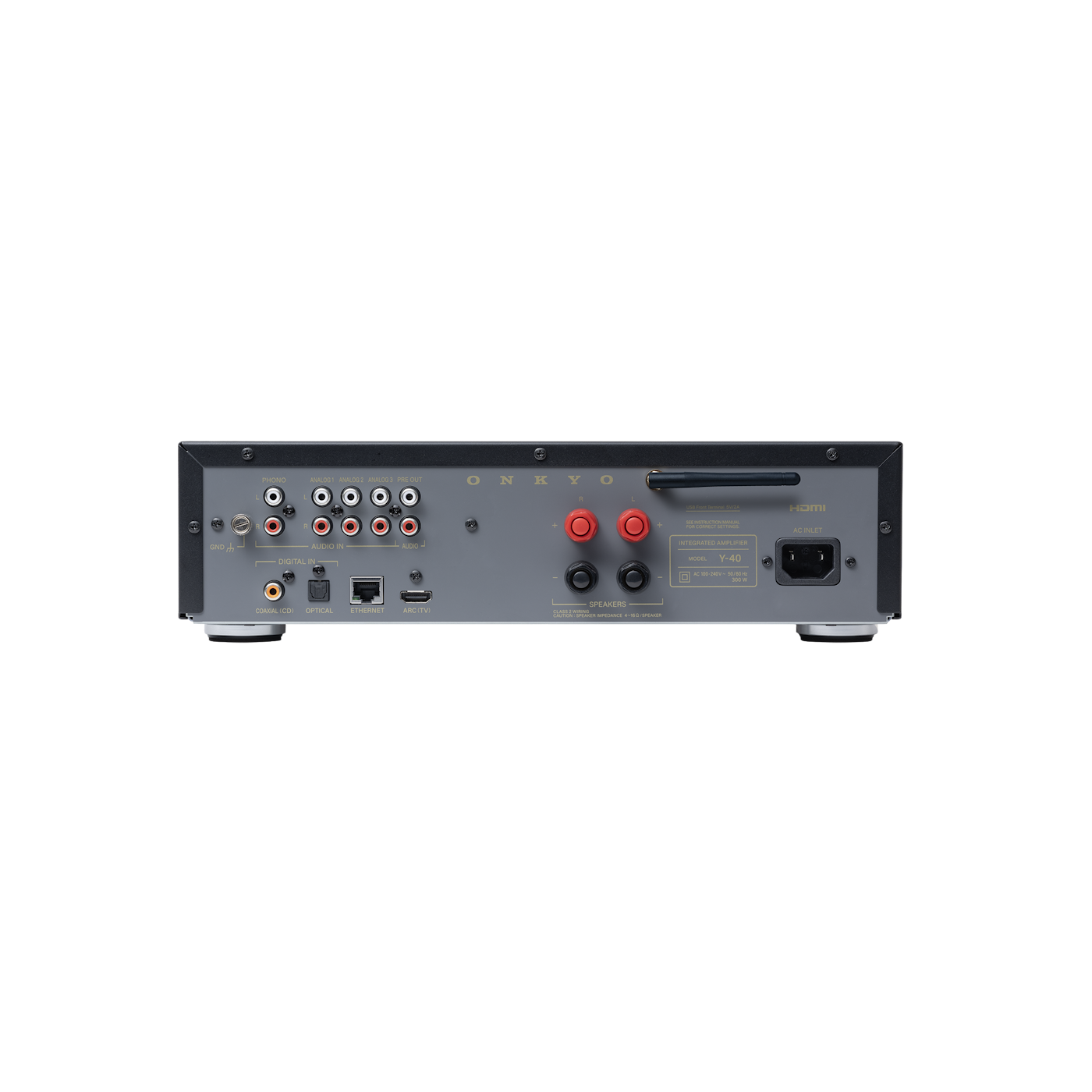 Onkyo Muse Y-40 in Black, rear panel connections