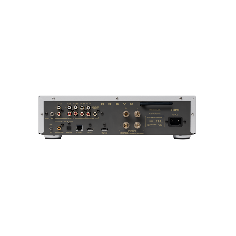 Onkyo Muse Y-50 in Silver, rear panel connections
