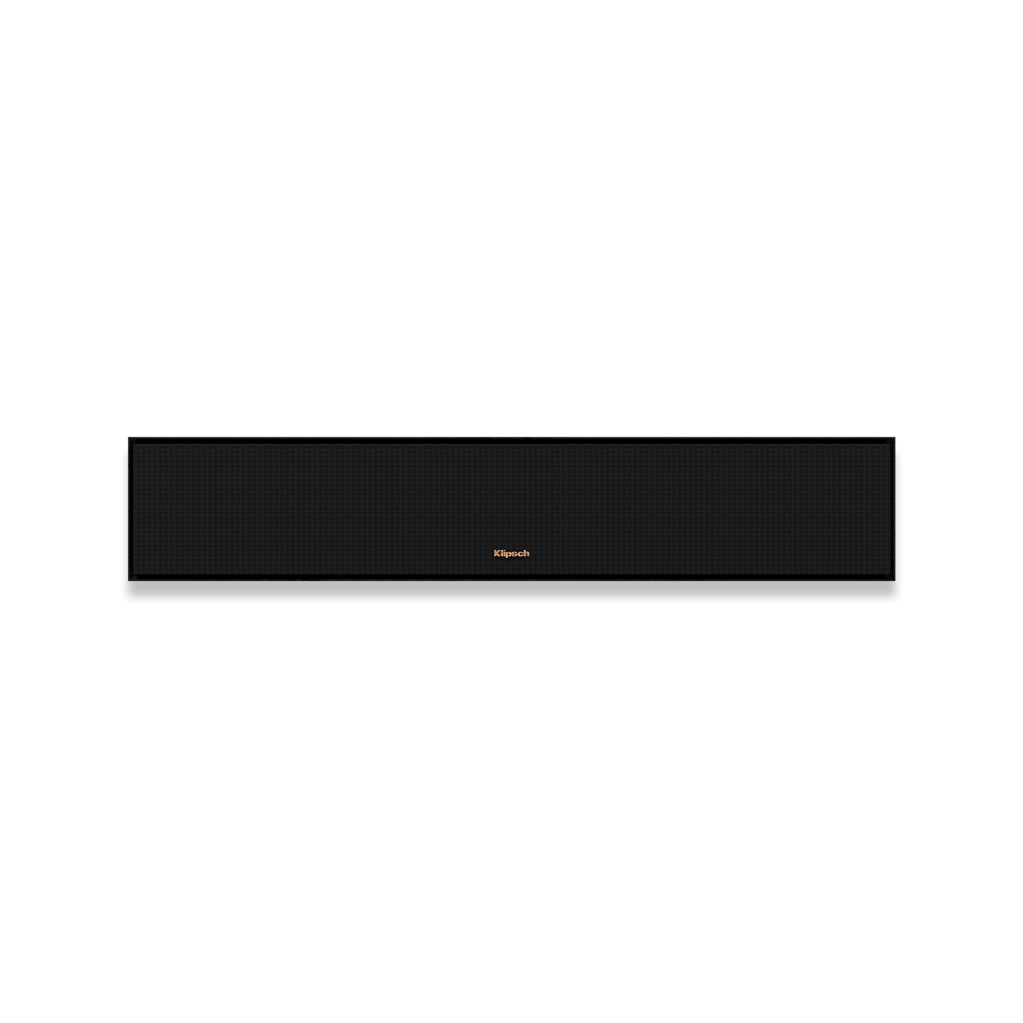 Angled view of Klipsch R-30C wide center speaker in black finish