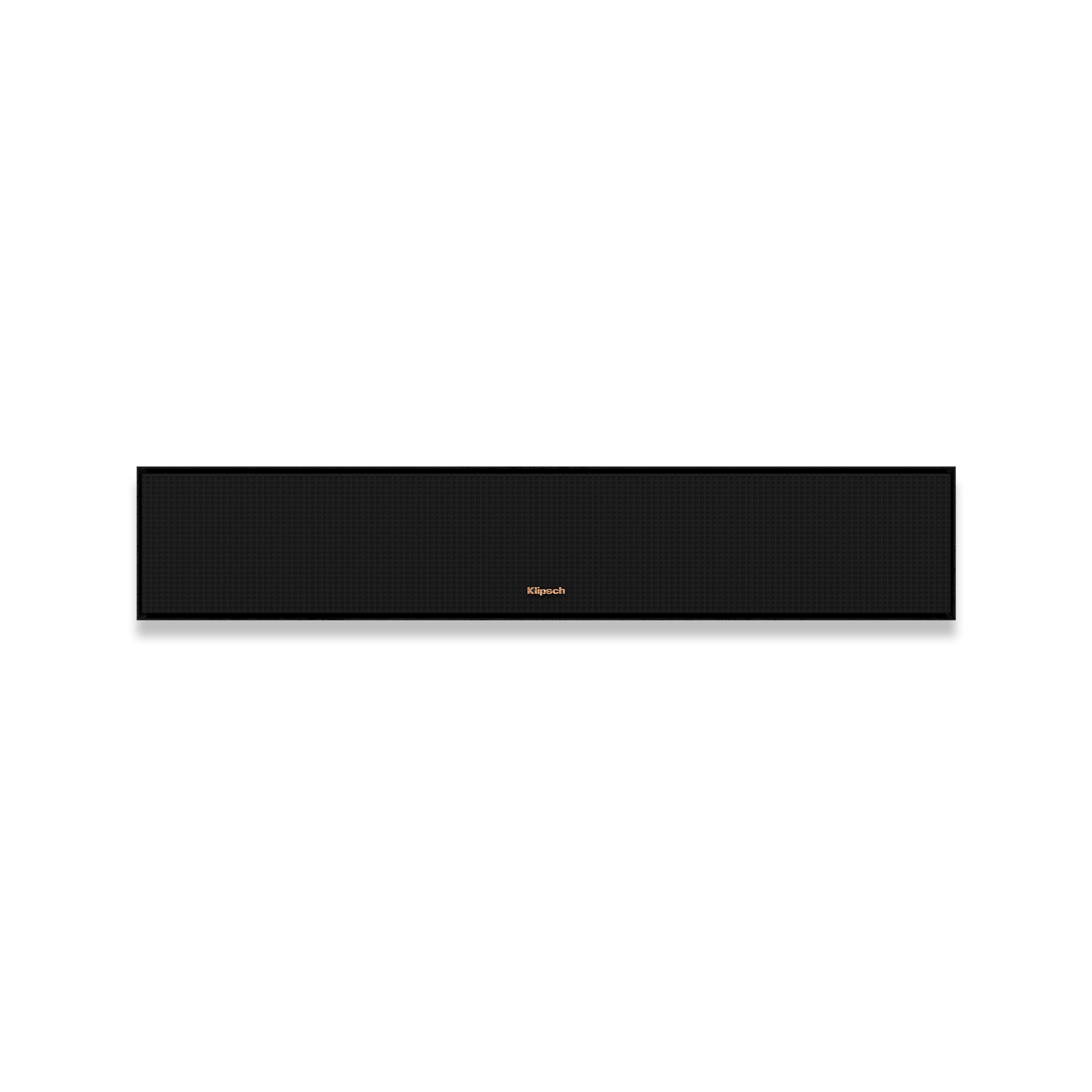 Angled view of Klipsch R-30C wide center speaker in black finish