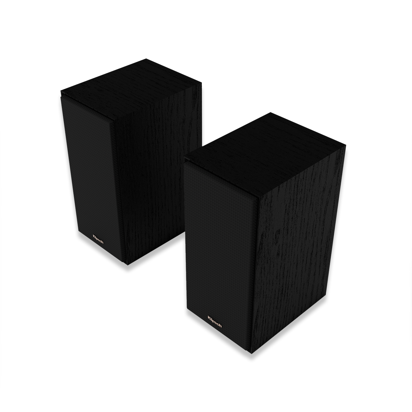 Klipsch R-40M bookshelf speaker angled view showing horn tweeter and 4-inch woofer