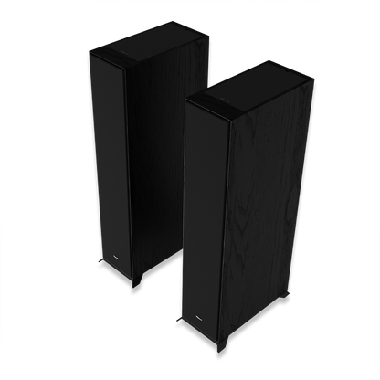 Angled view of Klipsch R-605FA Atmos floorstanding speaker