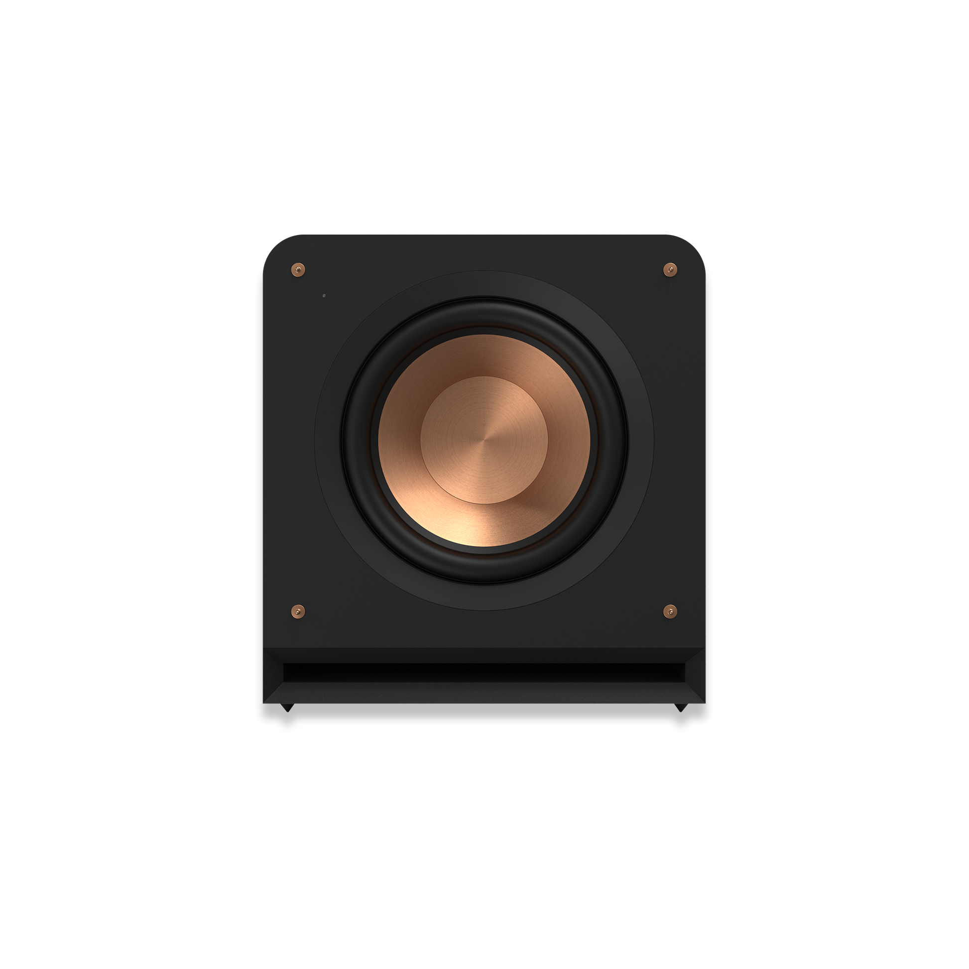 Klipsch RP-1200SW ebony subwoofer front angle view