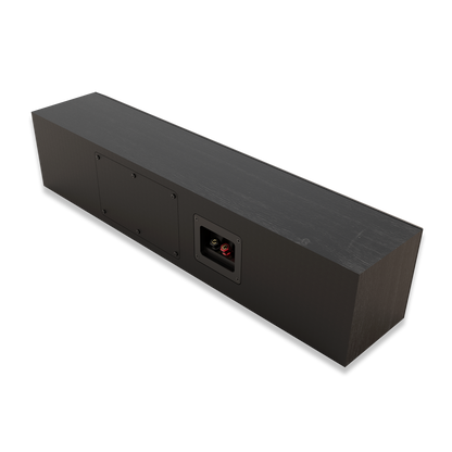 Klipsch RP-404C II in ebony, rear three-quarter view