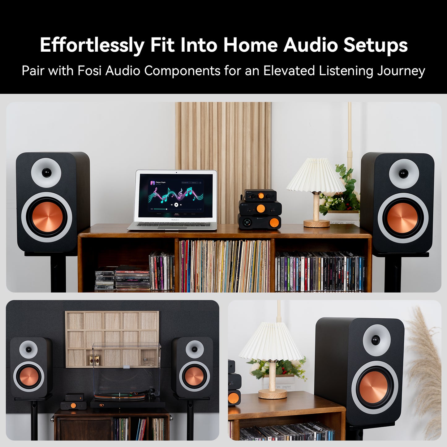 Fosi Audio SP601 Black New Version - Passive Speaker
