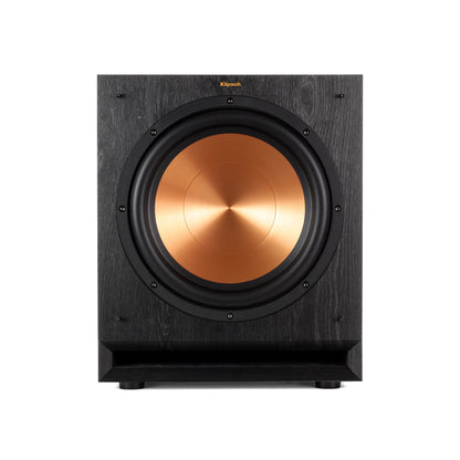 Klipsch SPL-120 front view showing 12-inch spun-copper woofer