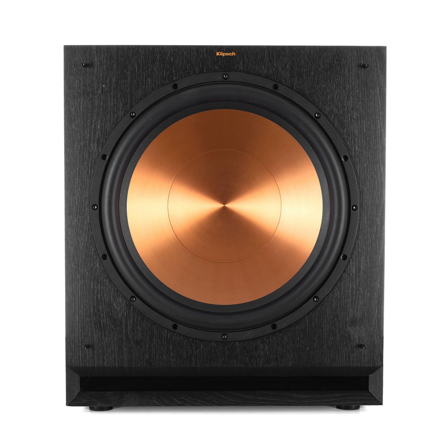 Klipsch SPL-150 subwoofer front view showing 15-inch Cerametallic woofer