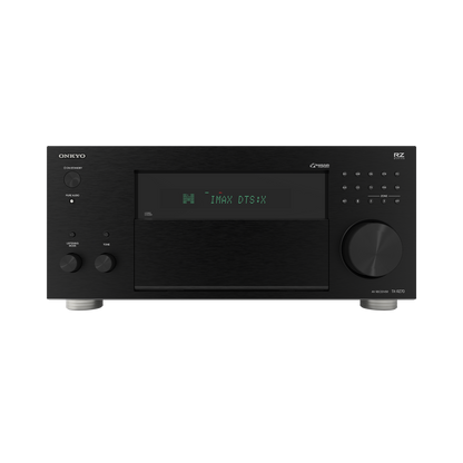 Onkyo TX-RZ70 AV receiver in black, front panel view