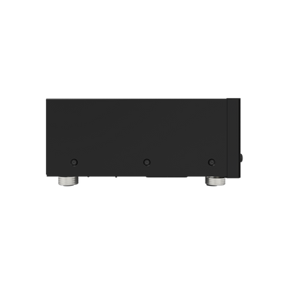 Onkyo TX-RZ70 AV receiver in black, left front angle