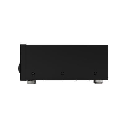Onkyo TX-RZ70 AV receiver in black, right front angle