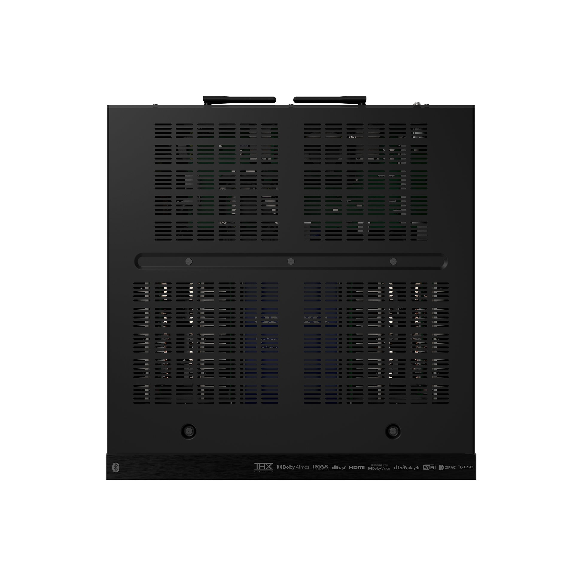 Onkyo TX-RZ70 AV receiver in black, top view