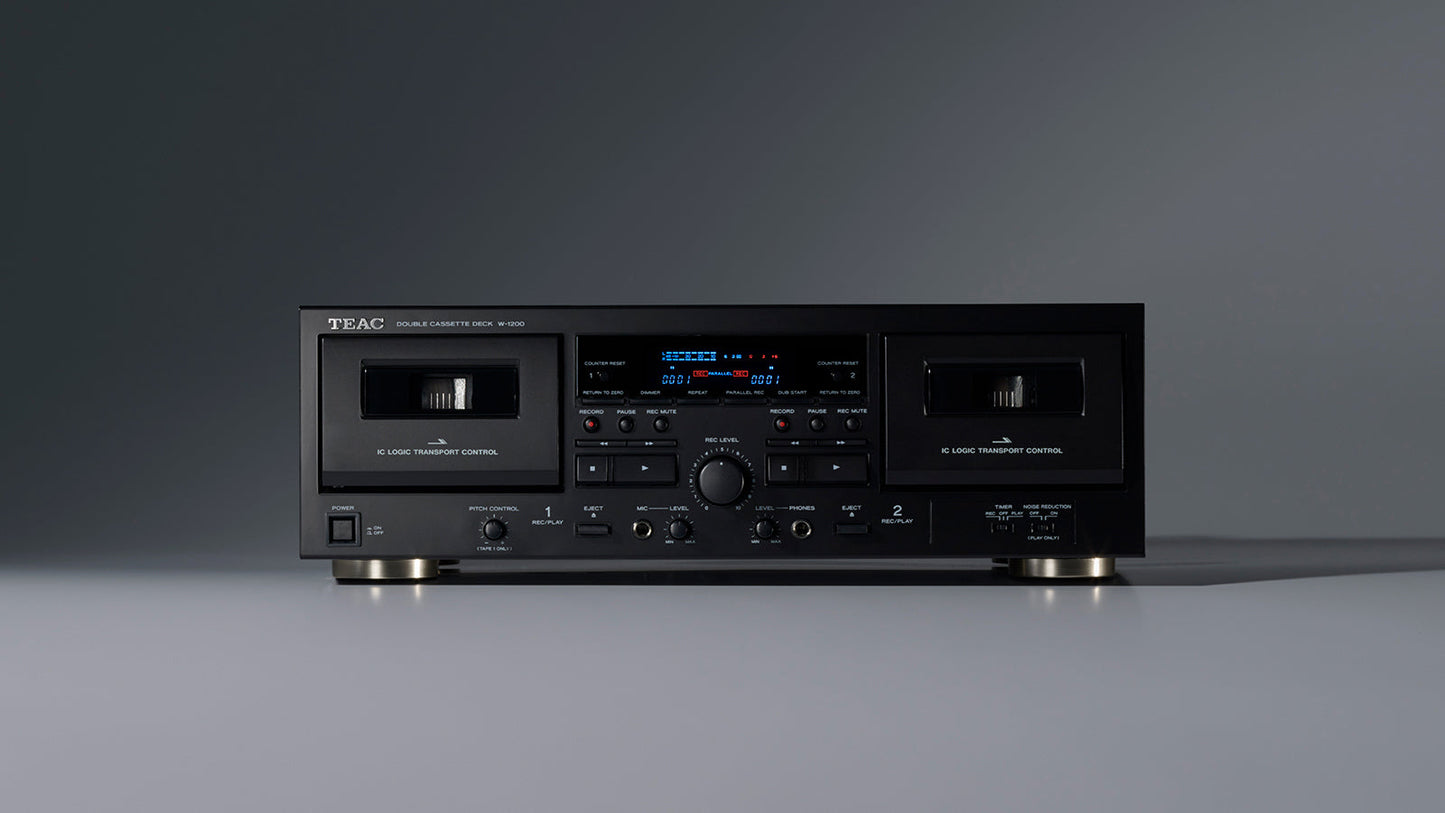 TEAC W-1200 Dual Cassette Deck - Black