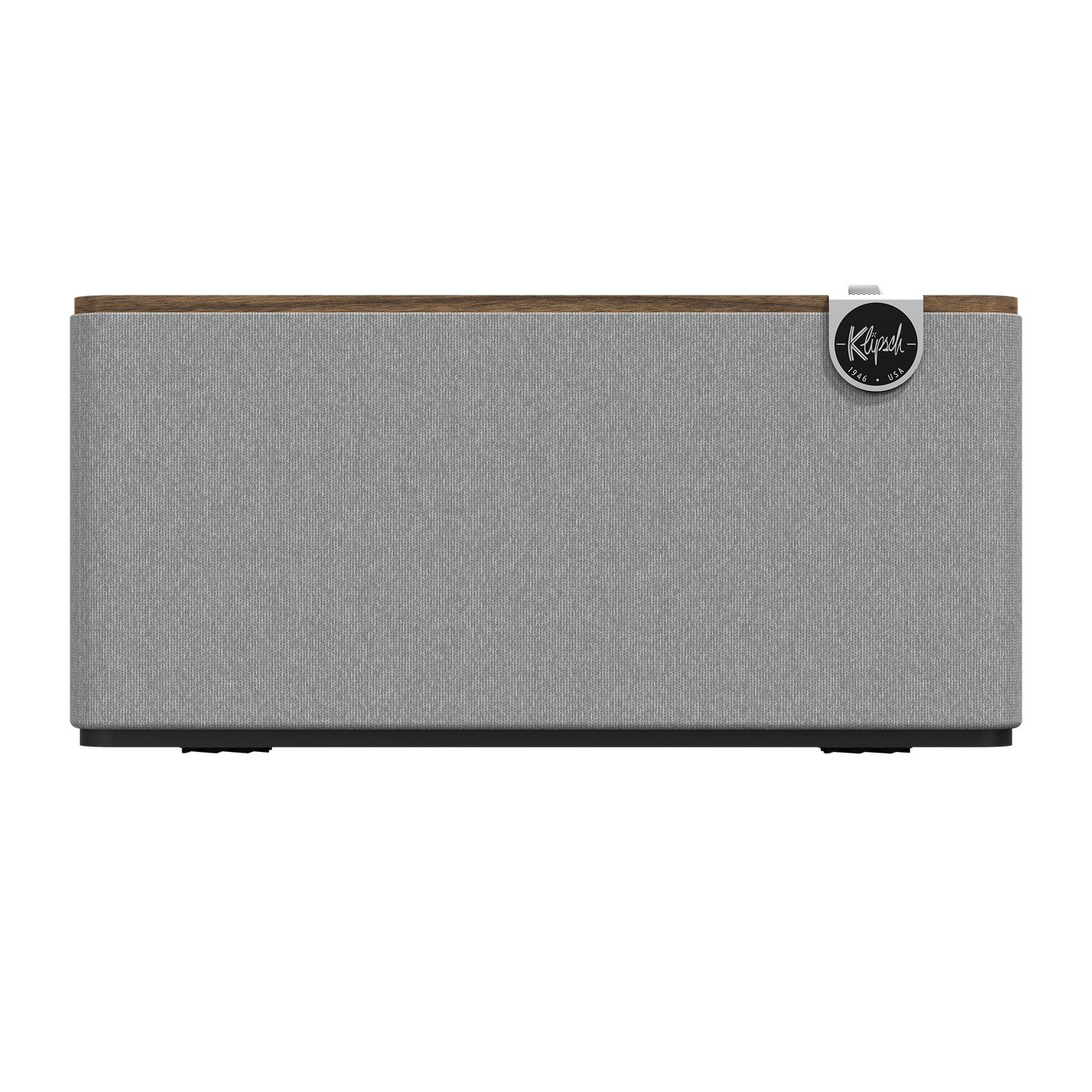 Klipsch The Three Plus in Walnut, straight-on front view