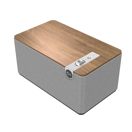 Klipsch The Three Plus in Walnut, front hero view