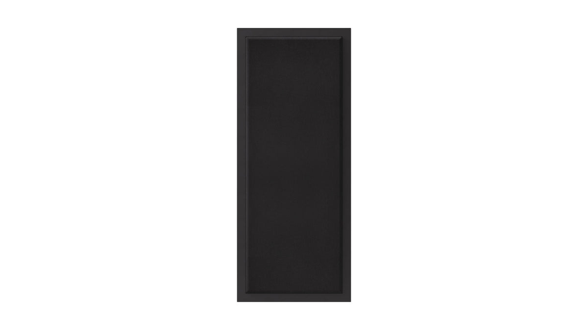 Sonus faber Arena 2 3-way in-wall speaker in black, featuring the optional grille for component protection.
