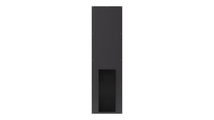 Sonus faber Arena S10 3-way in-wall modular balanced subwoofer in black, featuring the optional grille for component protection.