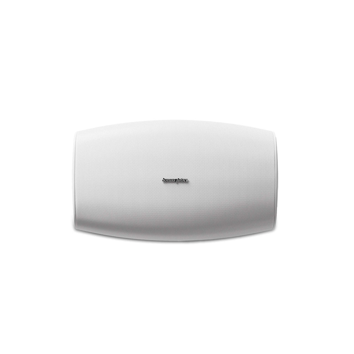 a front view of the sonus faber aster outdoor speaker in white