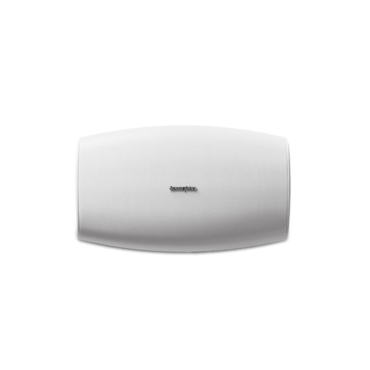 a front view of the sonus faber aster outdoor speaker in white