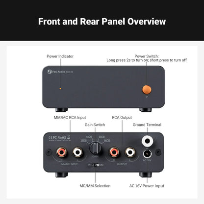 Fosi Audio BOX X5 - Phono Preamp for Turntable