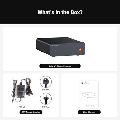 Fosi Audio BOX X5 - Phono Preamp for Turntable
