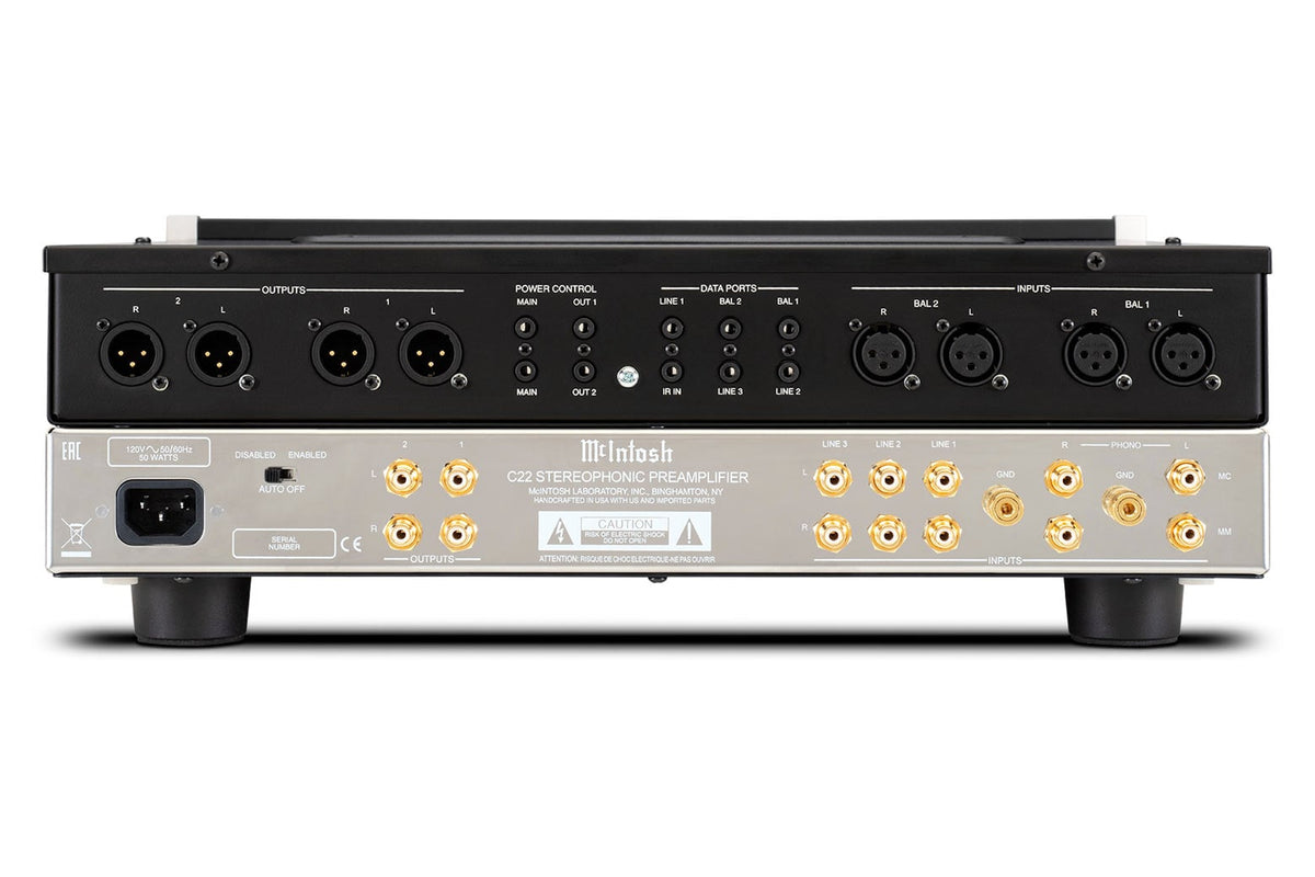 McIntosh C22 Mk V Tube Stereo Preamplifier, rear view