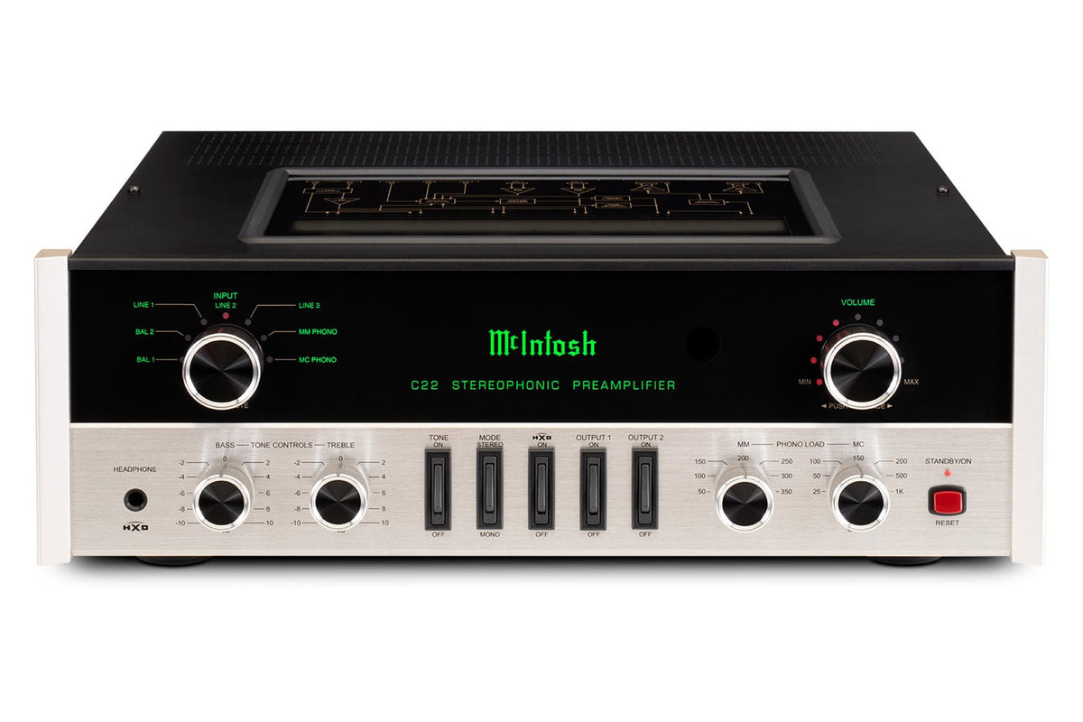 McIntosh C22 Mk V Tube Stereo Preamplifier, front view