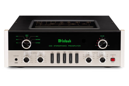 McIntosh C22 Mk V Tube Stereo Preamplifier, front view
