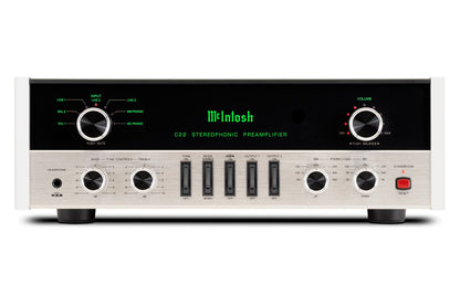 McIntosh C22 Mk V Tube Stereo Preamplifier, front view