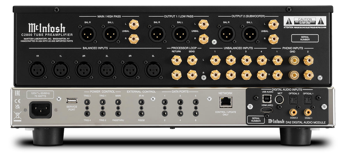 McIntosh C2800 Tube Stereo Preamplifier, rear view