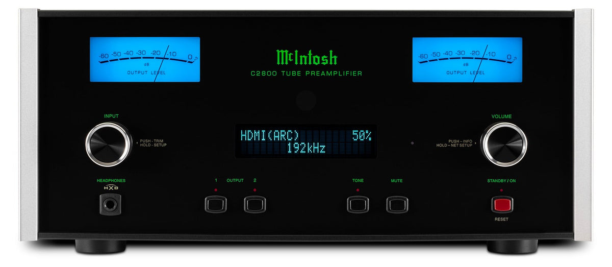 McIntosh C2800 Tube Stereo Preamplifier, front view
