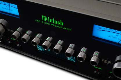 McIntosh C55 Solid-State Stereo Preamplifier, front view