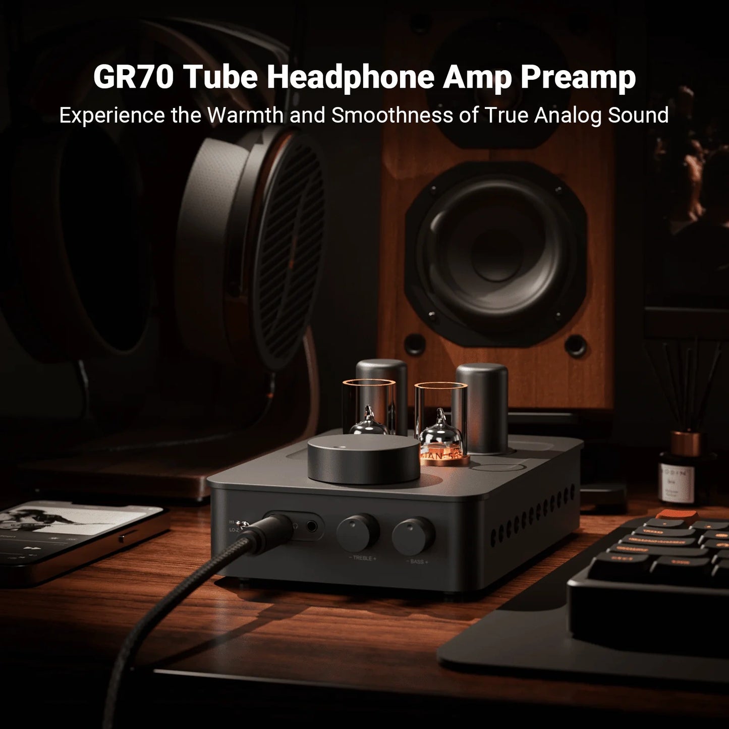 Fosi Audio GR70 - Vacuum Tube Preamp Headphone Amplifier