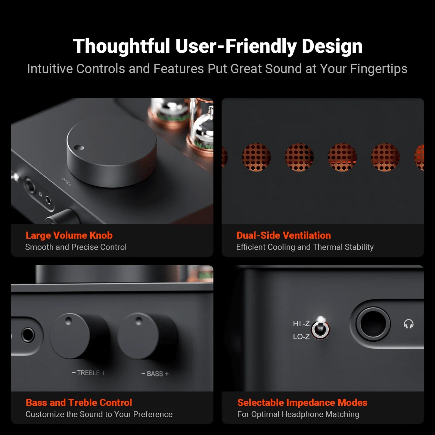 Fosi Audio GR70 - Vacuum Tube Preamp Headphone Amplifier