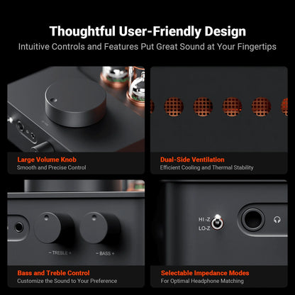 Fosi Audio GR70 - Vacuum Tube Preamp Headphone Amplifier