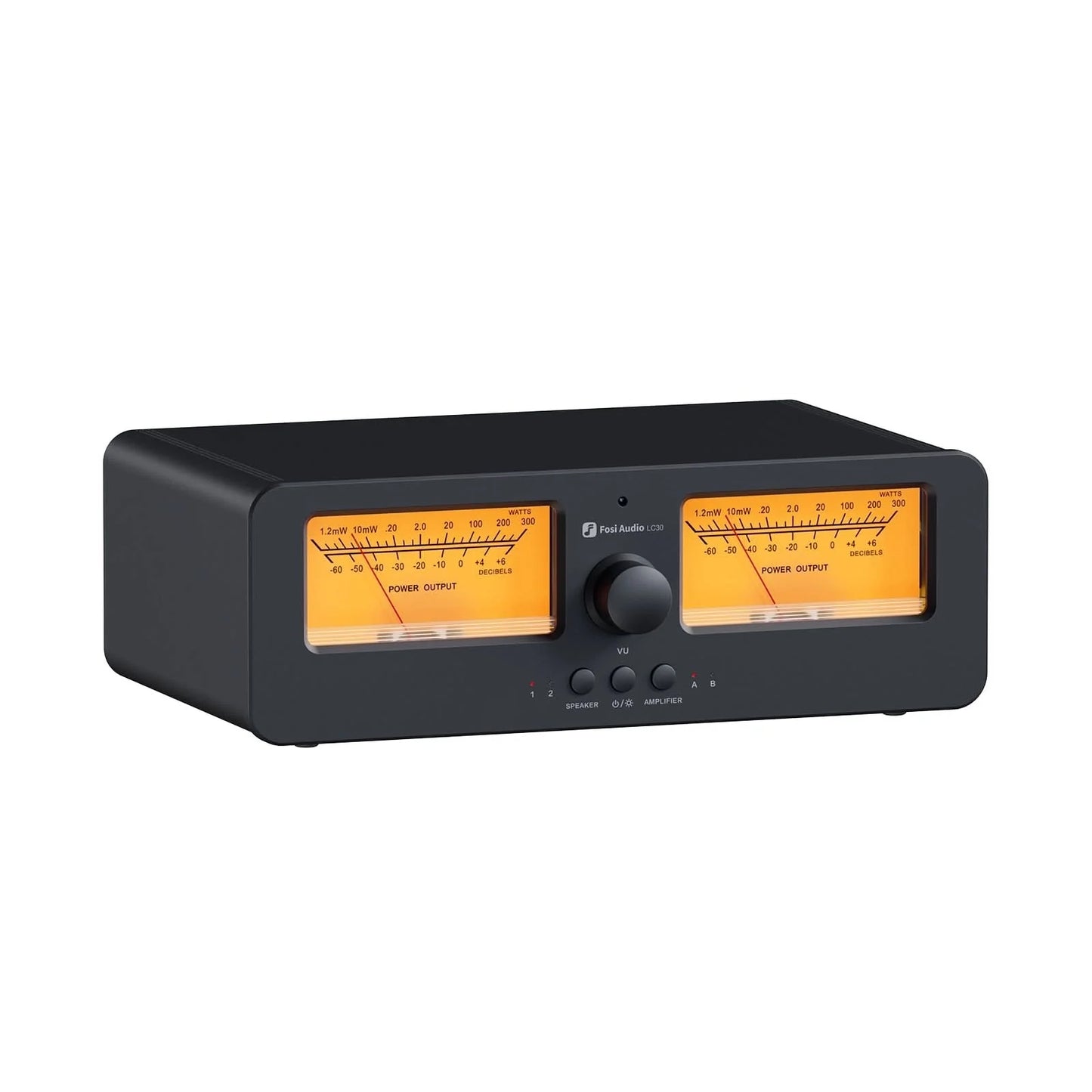 Fosi Audio LC30 Black - VU Meter Amplifier Speaker Switcher