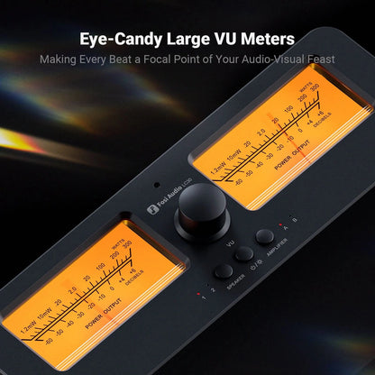 Fosi Audio LC30 Black - VU Meter Amplifier Speaker Switcher