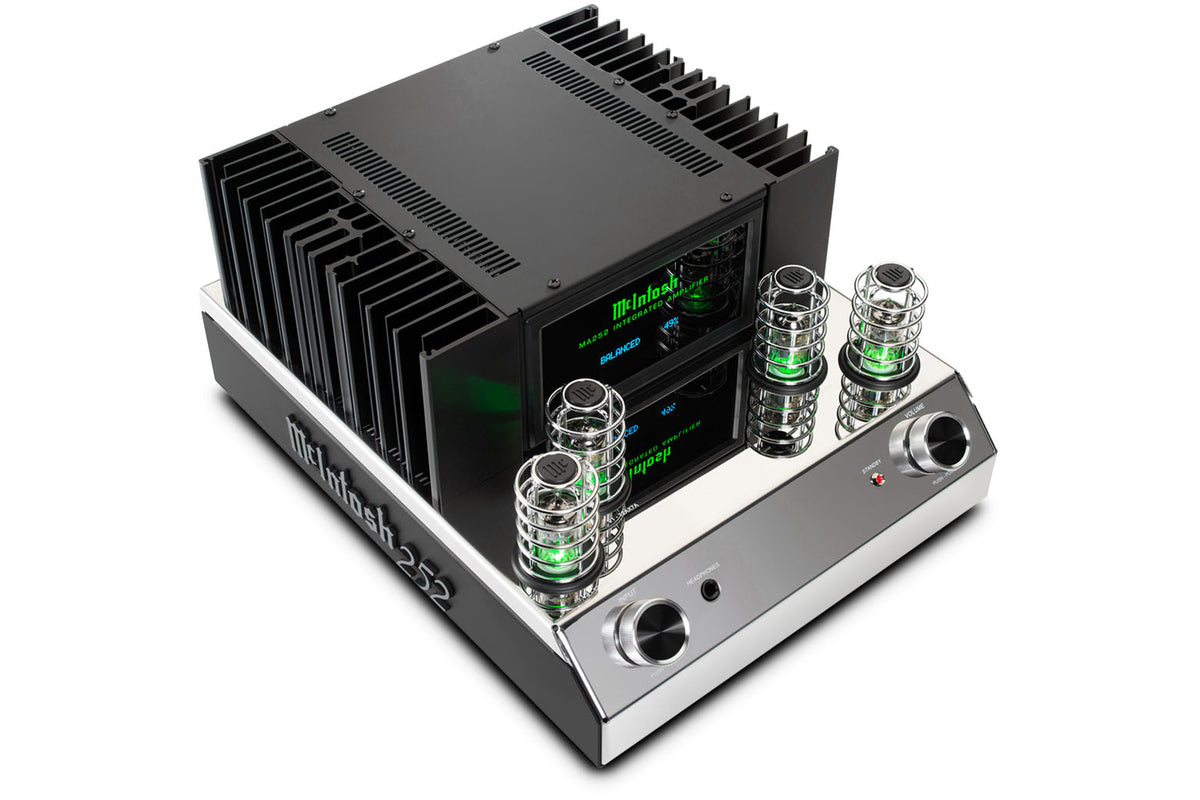 McIntosh MA252 Hybrid Integrated Amplifier, angled view