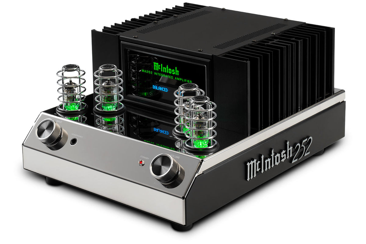 McIntosh MA252 Hybrid Integrated Amplifier, angled view