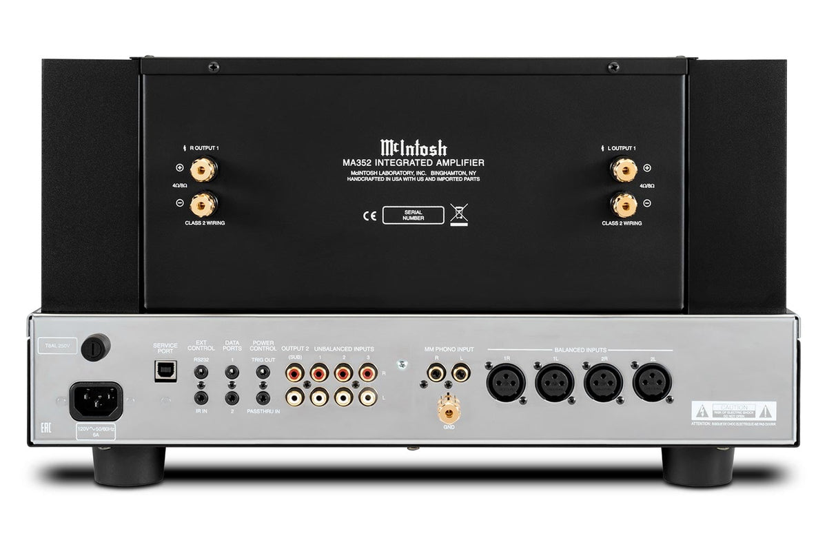 McIntosh MA352 Hybrid Integrated Amplifier, rear view