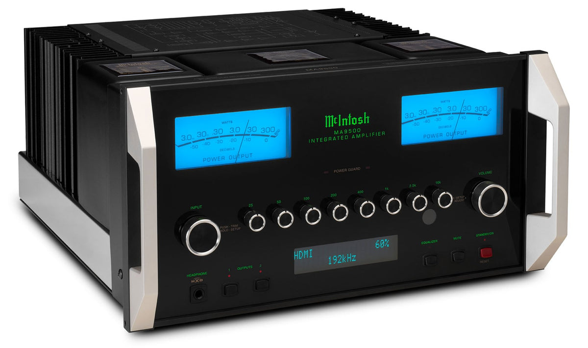 McIntosh MA9500 Stereo Integrated Amplifier, angled view