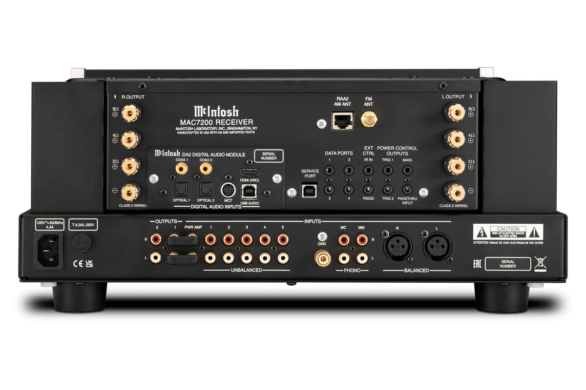 McIntosh MAC7200 Stereo Receiver, rear view